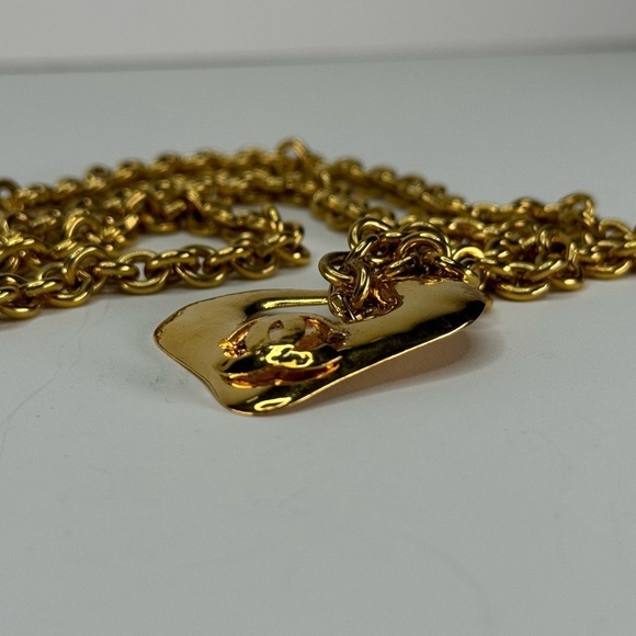 Vintage Super Rare Chanel Coco Mark Heart Necklace - Picture 7 of 10